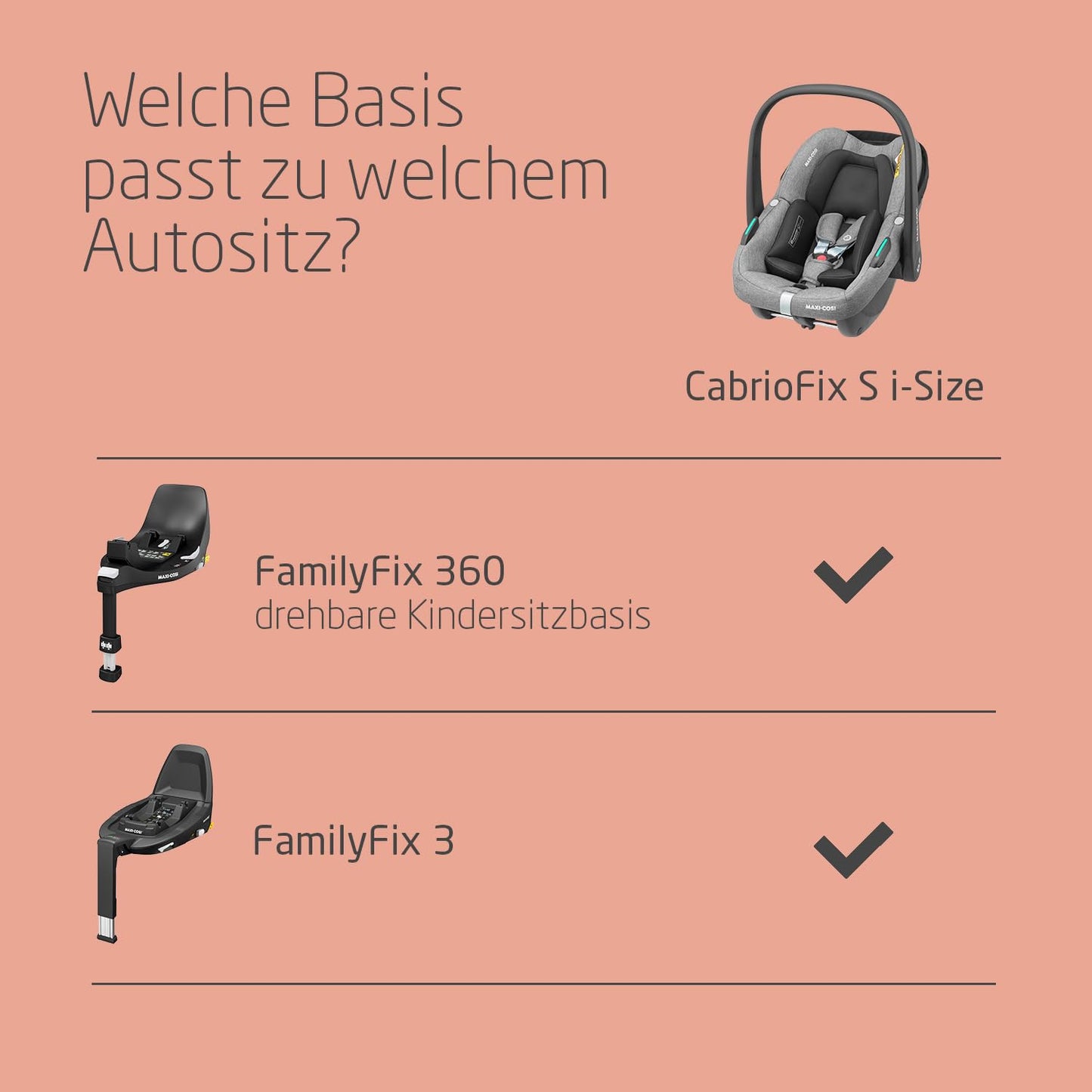 Maxi-Cosi Zelia S Trio 3-in-1 Kinderwagen Set, kompakt & faltbar, bis 22 kg, Grau