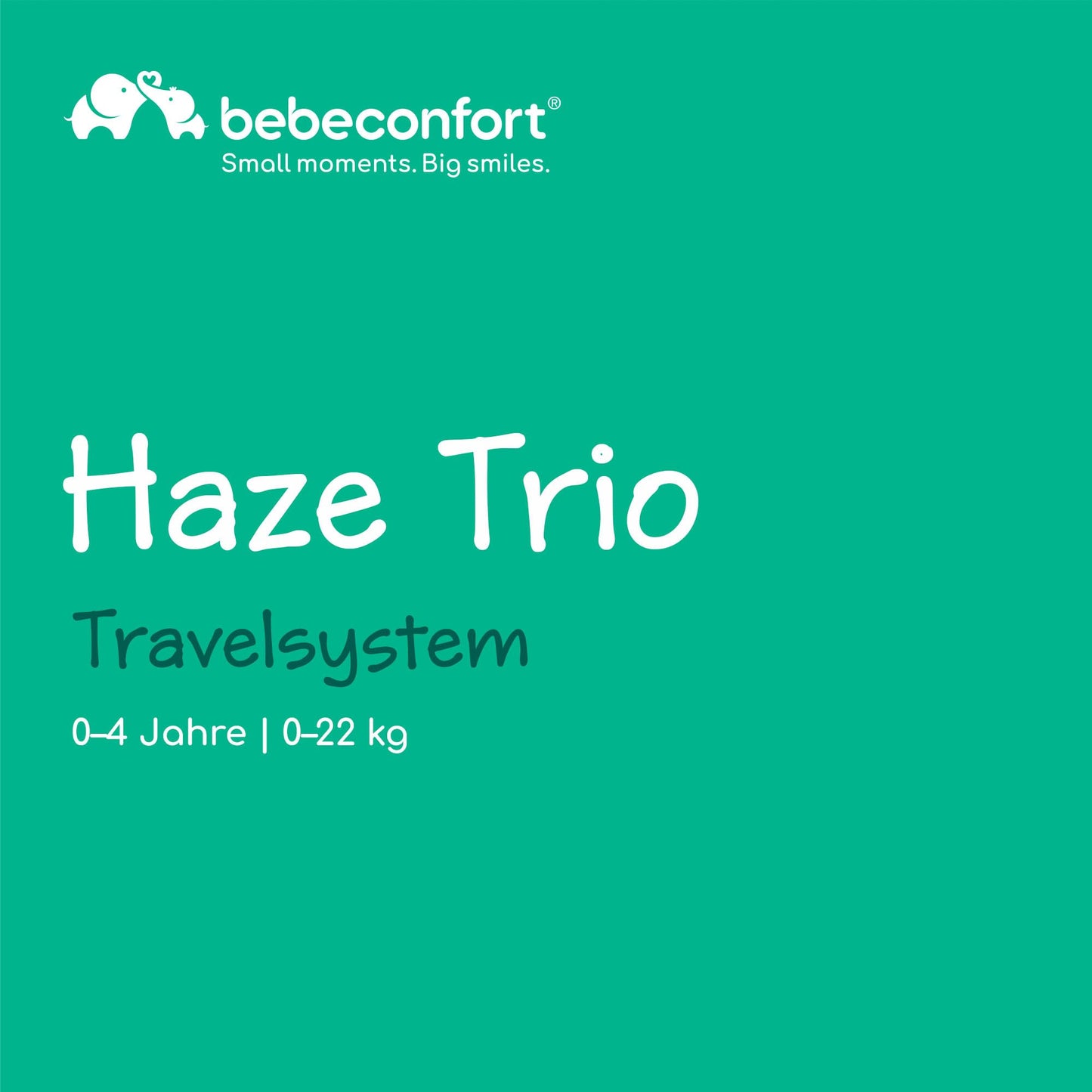 Bebeconfort Haze Trio 3-in-1 Kinderwagen Set, leicht & faltbar, bis 22 kg, Grau