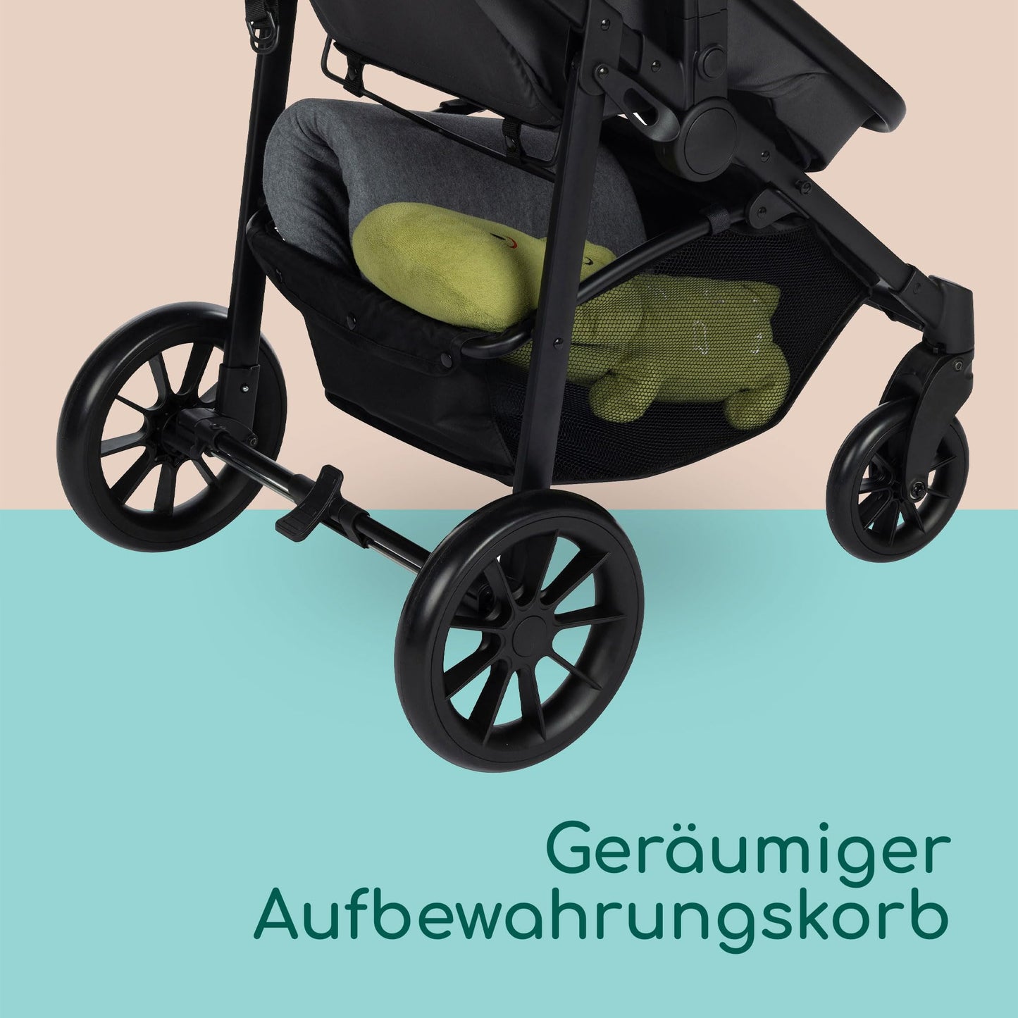 Bebeconfort Haze Trio 3-in-1 Kinderwagen Set, leicht & faltbar, bis 22 kg, Grau