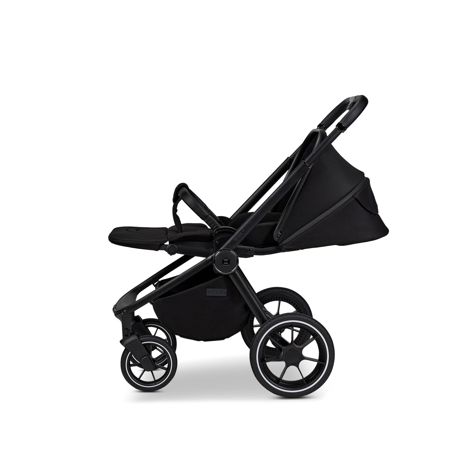 MOON RESEA+ Kombi-Kinderwagen Edition+, mit Wanne & Sportsitz, bis 22 kg, Onyx