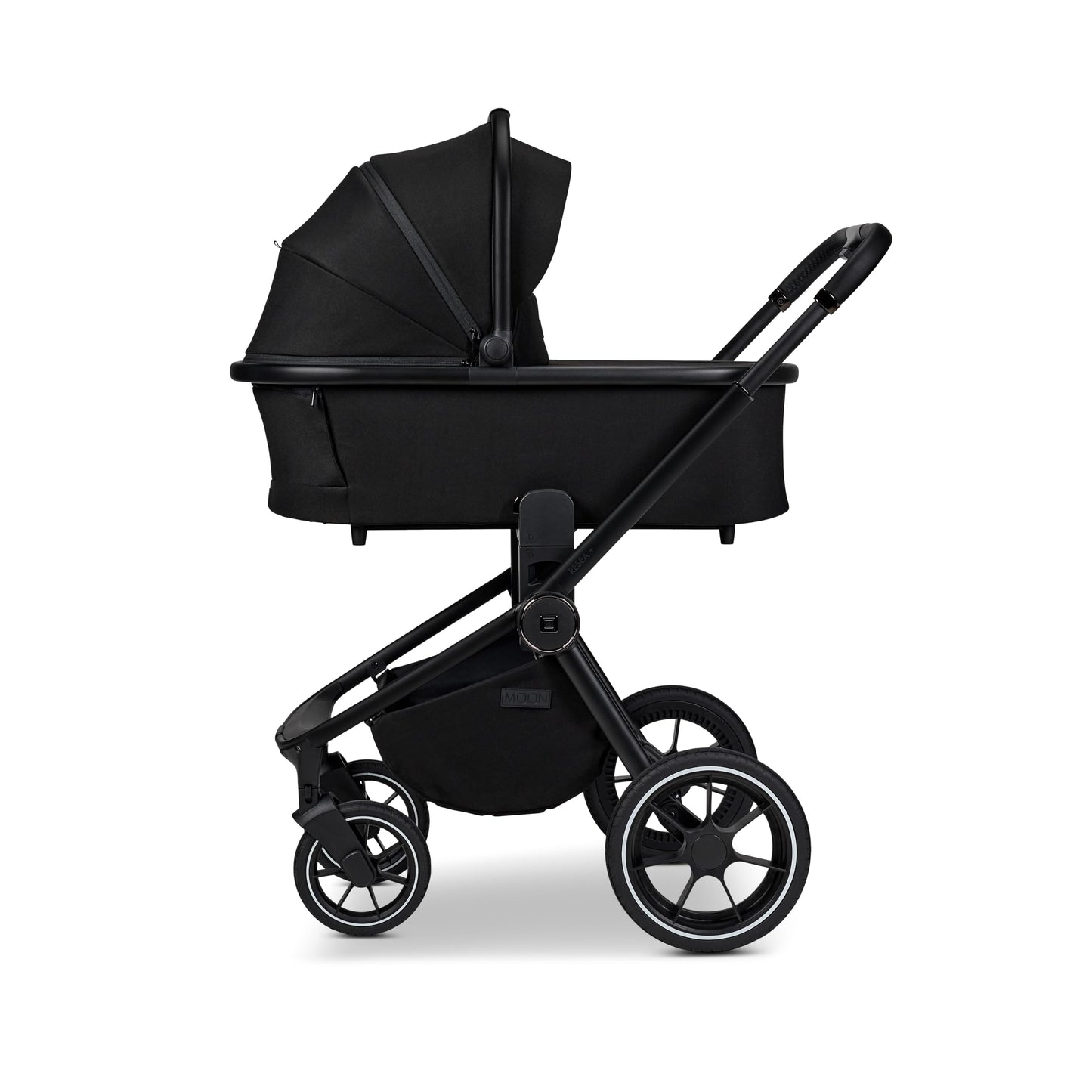 MOON RESEA+ Kombi-Kinderwagen Edition+, mit Wanne & Sportsitz, bis 22 kg, Onyx