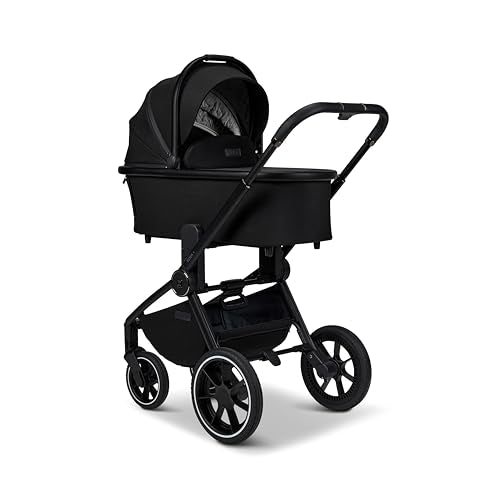 MOON RESEA+ Kombi-Kinderwagen Edition+, mit Wanne & Sportsitz, bis 22 kg, Onyx