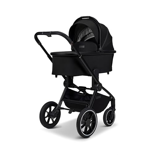 MOON RESEA+ Kombi-Kinderwagen Edition+, mit Wanne & Sportsitz, bis 22 kg, Onyx