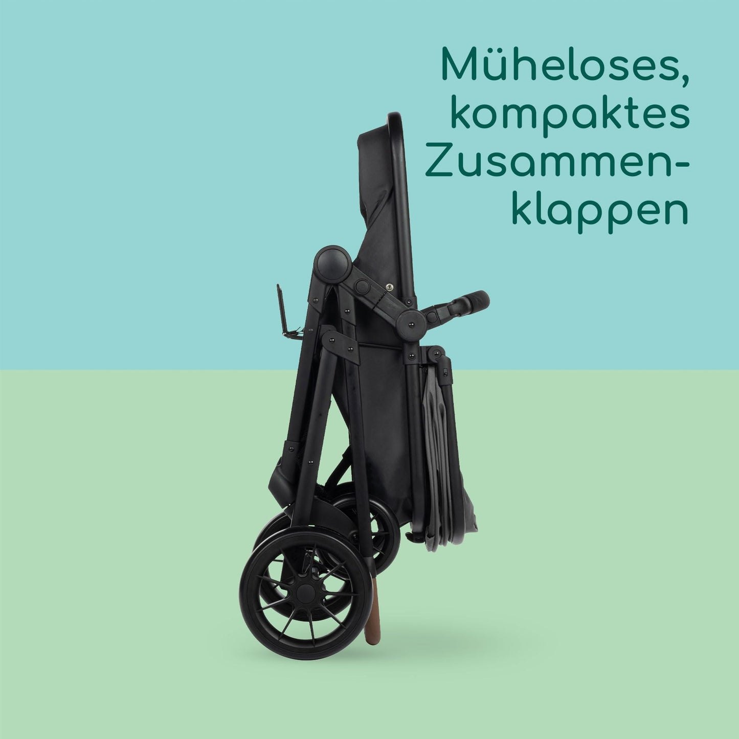 Bebeconfort Haze Trio 3-in-1 Kinderwagen Set, leicht & faltbar, bis 22 kg, Grau