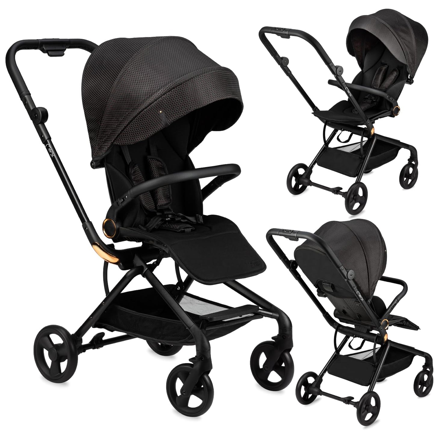 MoMi ADELLE Kinderwagen, klappbar mit 360° Sitz, bis 22 kg