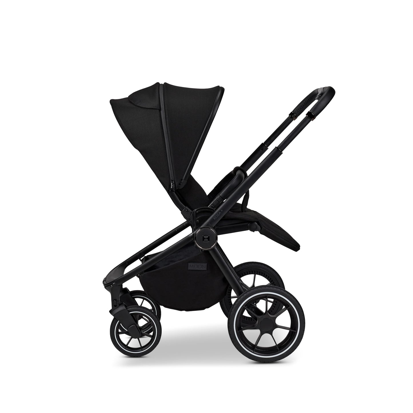 MOON RESEA+ Kombi-Kinderwagen Edition+, mit Wanne & Sportsitz, bis 22 kg, Onyx