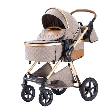 BEBBY 3-in-1 Kombi Kinderwagen, faltbar & tragbar, Luxus Buggy, Neugeborene